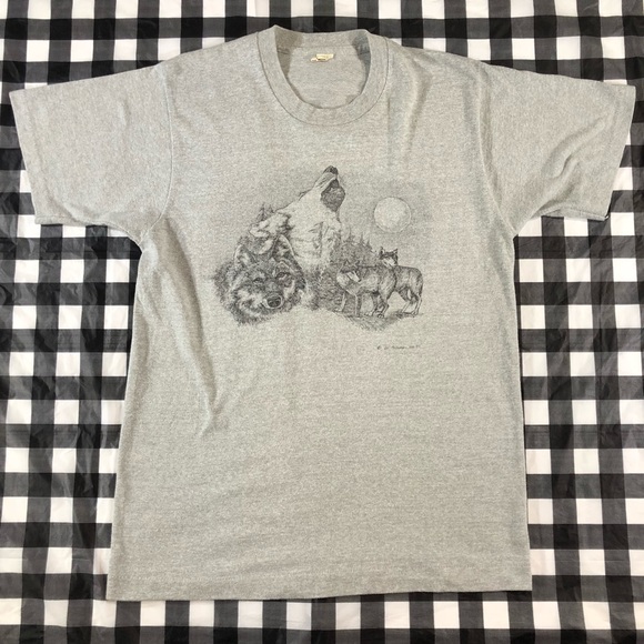 Screen Stars Other - Wolf Dogs 1983 Graphic Vintage Single Stitch Tee